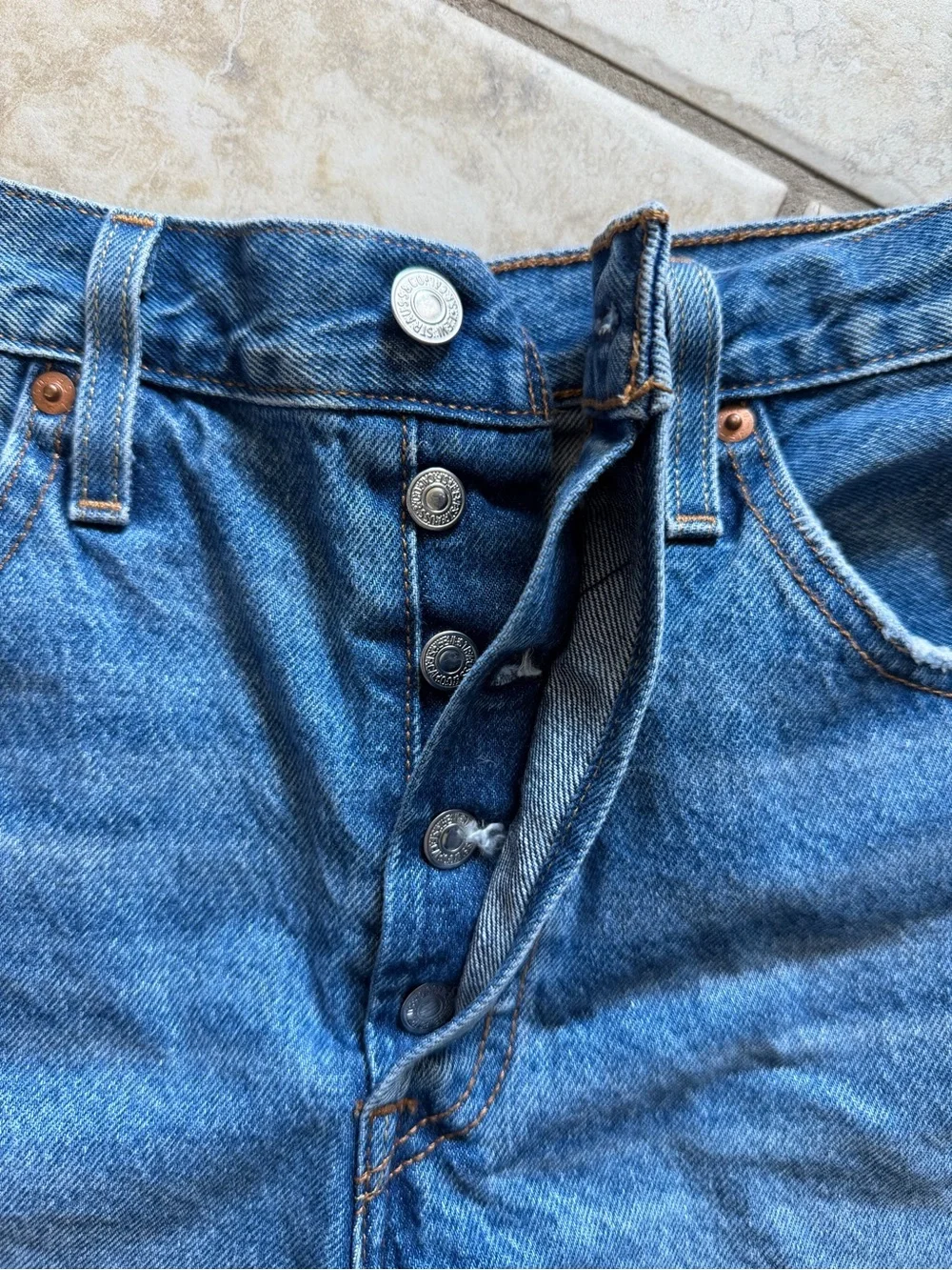 501 denim Levi Women's Cutoff Shorts